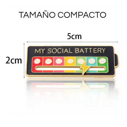 Pin de nivel de batería social